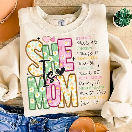 She is Mom Shirt, Retro Mother Shirt, Blessed Mom Shirt, Mom Shirt, Mom Life Shirt, Mother's Day Shirt, Gift for Mom, Retro Mama Quotes