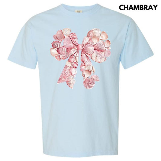 Shell Coquette Bow Comfort Colors T-Shirt