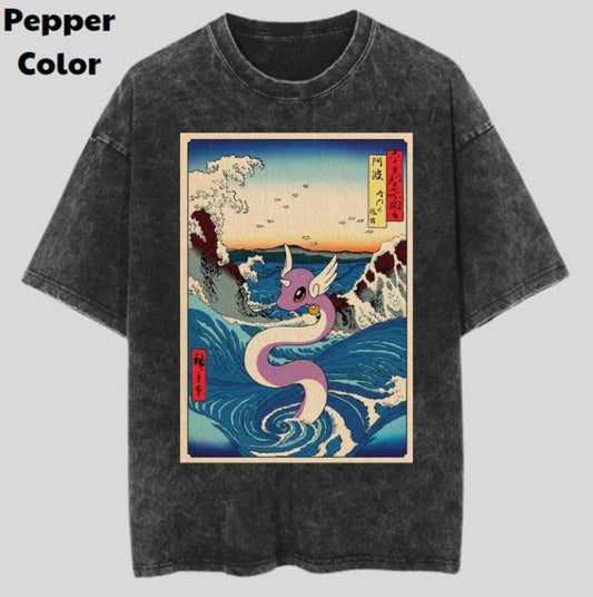 Shiny Dragonair Vintage Tees, Shiny Dragonair Picture T-Shirt, Pokemon Graphic Tees, Pokemon Shirt, Unisex Anime Shirt, Menswear Womenswear Streetwear