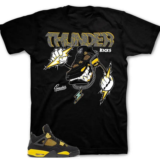 Shirt To Match Jordan 4 Thunder Tour Yellow Shoes - Fly kicks Tees Breathable Fabric 3000 BC clothes Menswear Top