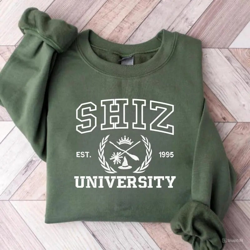 Shiz Est 1995 University Sweatshirt, Hoodie, T-Shirt, Movie Lover Gift, Movie Sweatshirt, Arch Vintage sweater Cotton Menswear