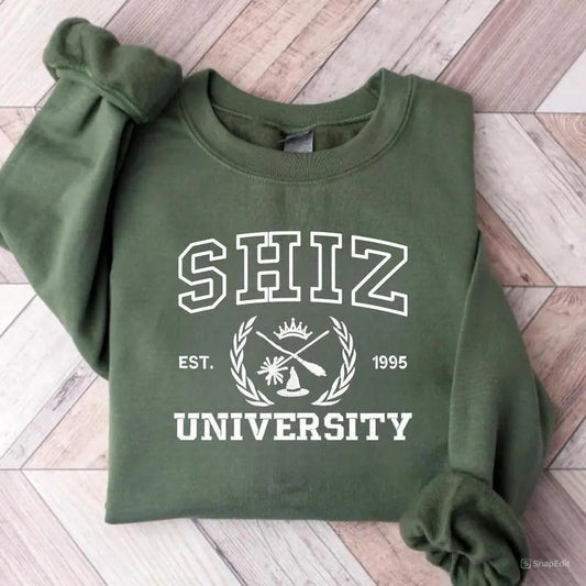 Shiz Est 1995 University Sweatshirt, Hoodie, T-Shirt, Movie Lover Gift, Movie Sweatshirt, Arch Vintage sweater Cotton Menswear