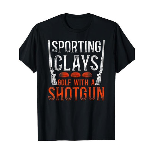 Shotgun Skeet Trap Clay Pigeon Shooting Vintage Sport T-shirt -100% cotton Made in USA