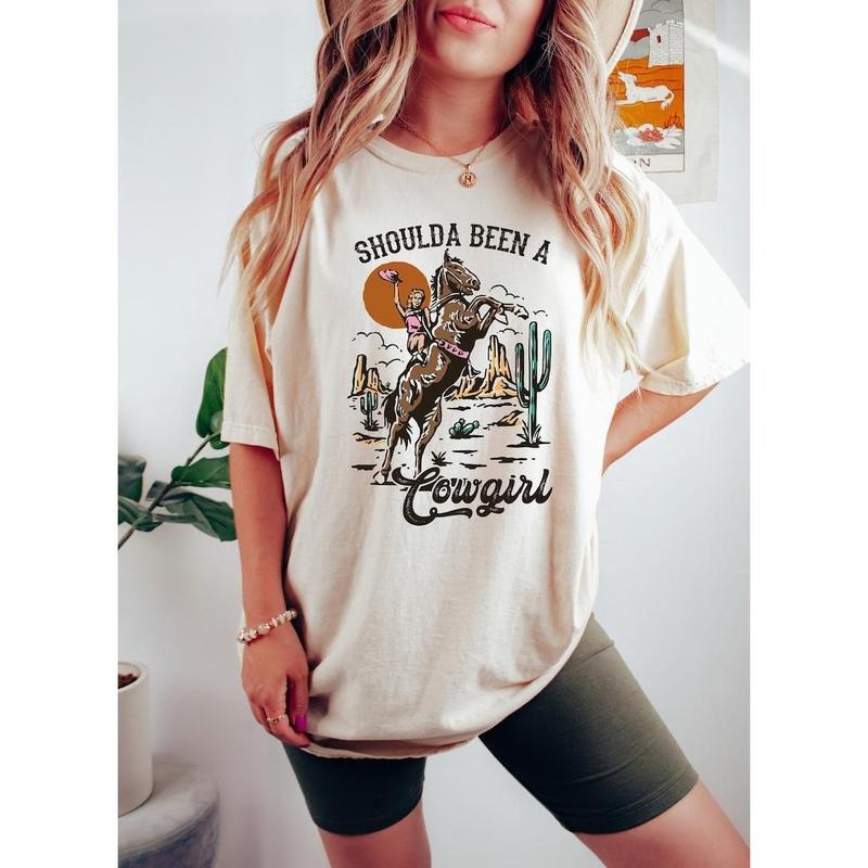Should A Been A Cowgirl Shirt,Retro Cowgirl Shirt,Western Graphic Tee,Western Shirt,Cowgirl Tshirt,Rodeo Shirts,Rodeo Country Western vintage T-shirt, sweater and Hoodie cotton shirt