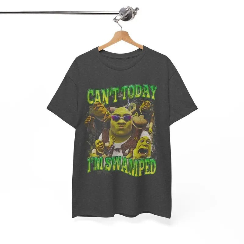 Shrek Funny Shirt Shrek Can't Today I'm Swamped Shirt, Meme funny Shirt Casual Classic