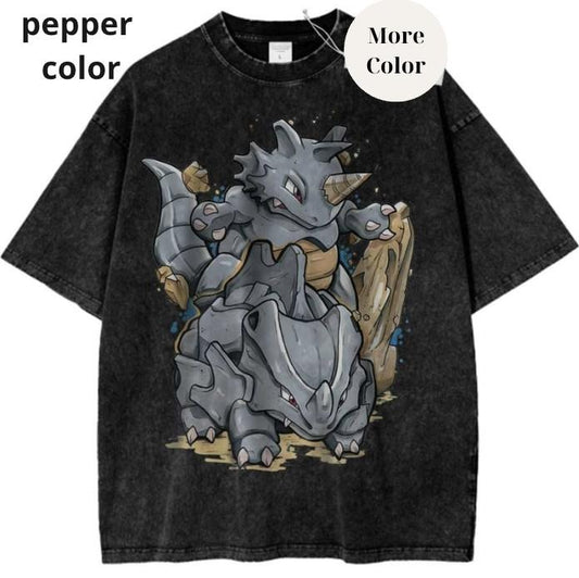 Sihorn Graphic TShirt, Sidon T-Shirt, Shirt, Pokemon Shirt, PKM Shirt, Anime Shirt, Vintage Tee Shortsleeve Printed Streetwear