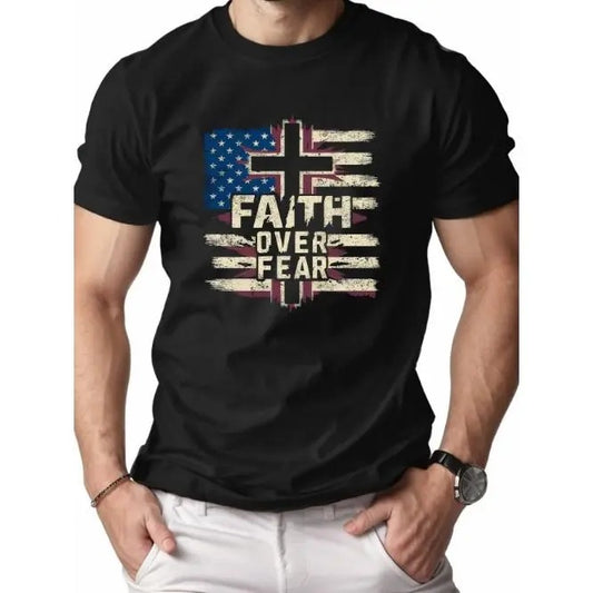 Silhouette Cross Pure Cotton Comfort Fit Men's T-Shirt - Soft, Breathable, Relaxed Fit, Classic Design, Ideal for Everyday Wear, Casual Outings, and Outdoor Activities Made in USA