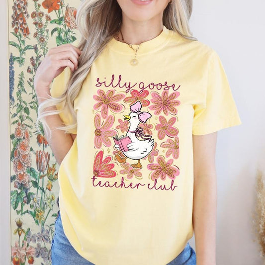 Silly Goose Teacher Club Comfort Colors T-Shirt