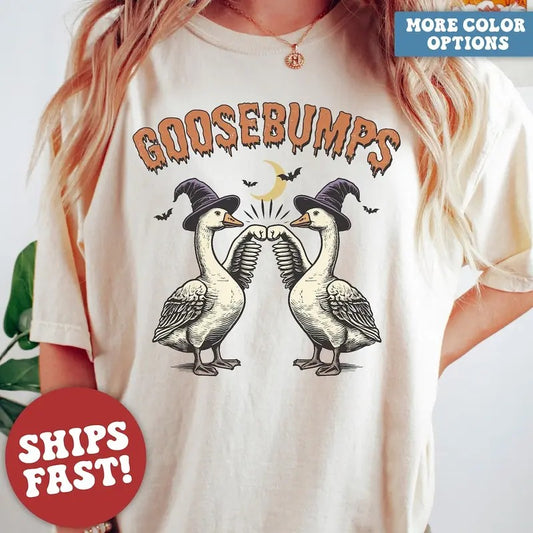 Silly Goose, Goose Bumps Shirt, Halloween Shirt, Silly Goose Shirt Halloween Shirt, Halloween Gift, Halloween Costume, Spooky Season Sweater