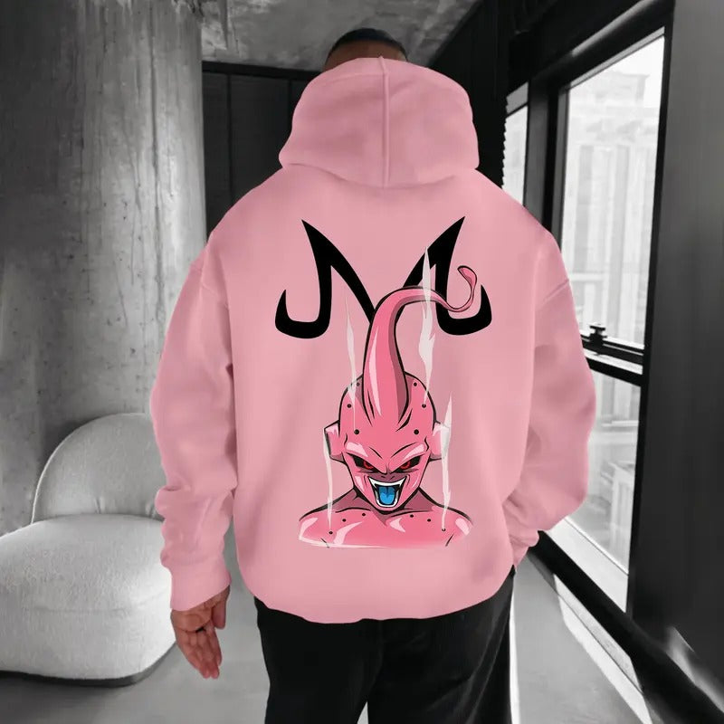 SimPle Dragon Ball Anime Majin Buu Printed Hoodie, Manga Hoodie For Men, Best Anime Hoodie, Gift For Anime Lovers, Anime Printed Shirt, DB Gift For Fans, Gift For Him, Gift For Her