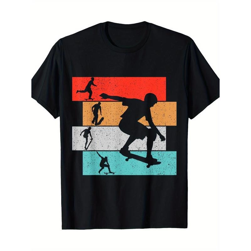 Skateboarder Retro Skateboard T-shirt 100% cotton T-shirt Made in USA