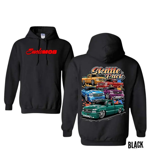 Skittle Pack Car Lover T-Shirt - Crewneck Sweatshirt - Hoodie, Automotive Graphic Hoodie, Car Enthusiast Apparel, Unisex Cotton Casual Top for Men Menswear Tops Classic