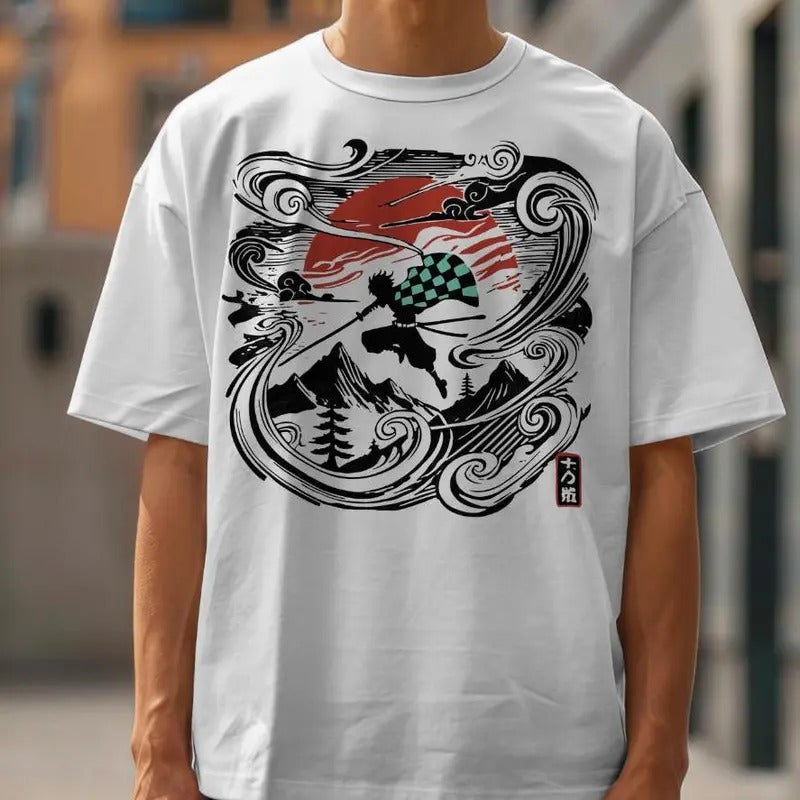 Slayer Of Demons T-Shirt, Manga And Anime Lover Gift, Japanese Anime Demon Hunter Otaku Shirt