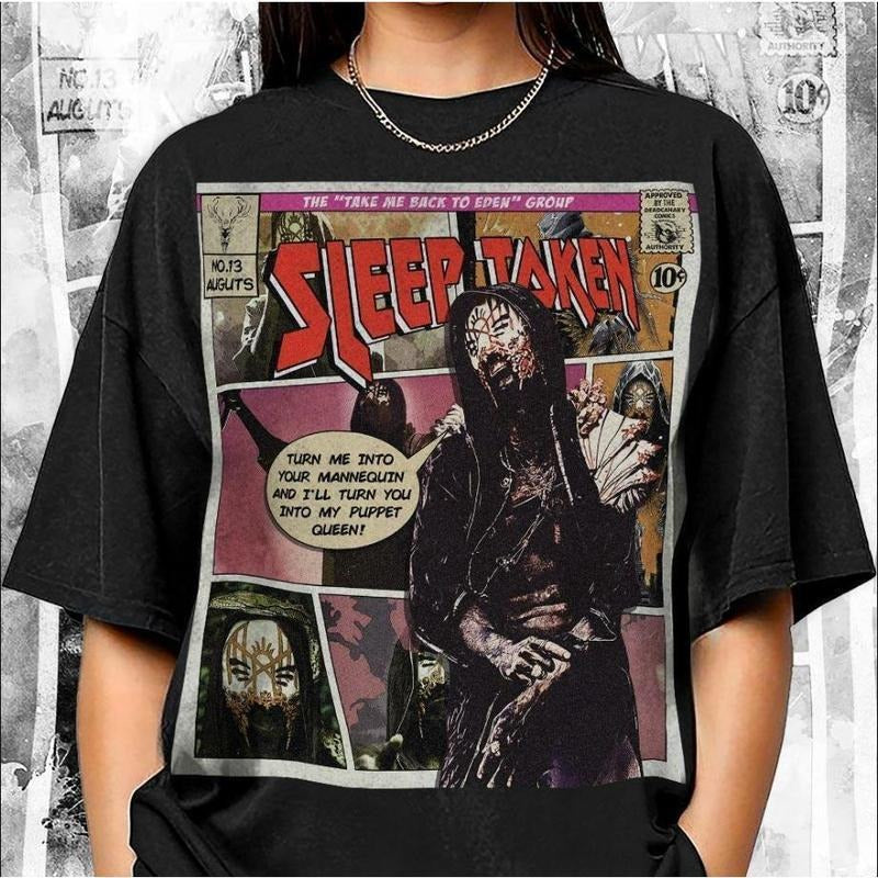 Sleep Token Comic 90s Shirt, Bootleg Metal Rock Band Retro Sleep Token's Tee, Gift For Fan 3F5G4F