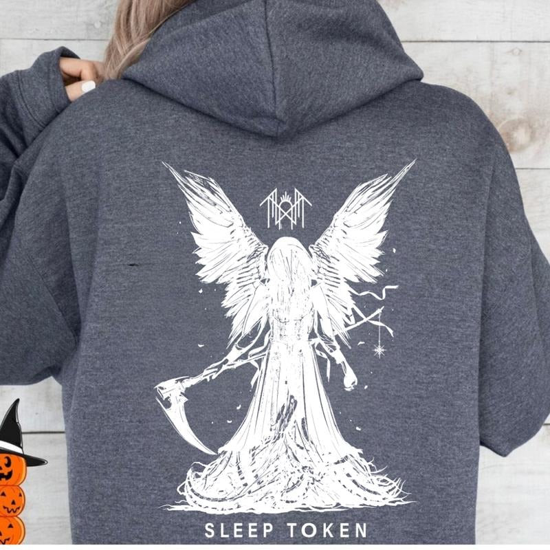 Sleep Token Reaper Angel Natural Shirt Sweatshirt Hoodie, Sleep Token Band Tee, Concert Tour 2025 Shirt, All Seasons Outfit