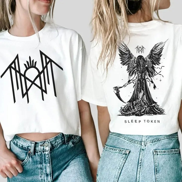 Sleep Token Reaper Angel Rock Music Band Shirt Double Sides Shirt, Reaper Angel TShirt, Vintage TRIDENT Hoodie, Sleep Token Tour Merch, Gifts For Fan Men Women Cotton