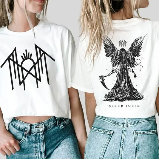 Sleep Token Reaper Angel Rock Music Band Shirt Double Sides Shirt, Reaper Angel TShirt, Vintage TRIDENT Hoodie, Sleep Token Tour Merch, Gifts For Fan Men Women Cotton