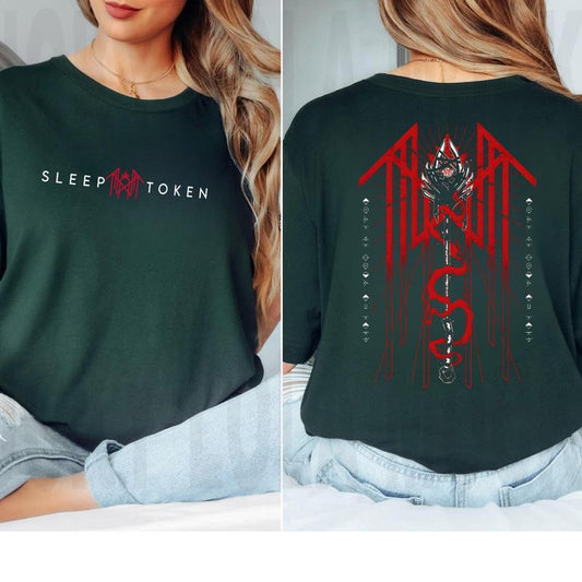 Sleep Token Reaper Angel Shirt Sweatshirt Hoodie, Double-Sided Graphic Unisex Tee, All Seasons Outfit