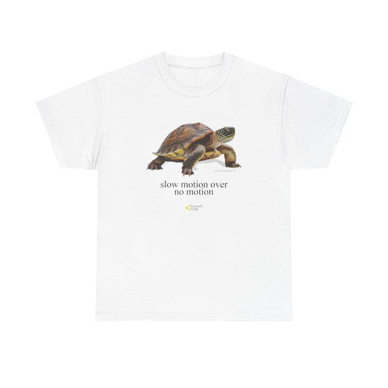 Slow Motion Turtle Shirt - Casual Cotton Retro T-Shirt with Vintage Graphic Design for Men and Women Tshirt White