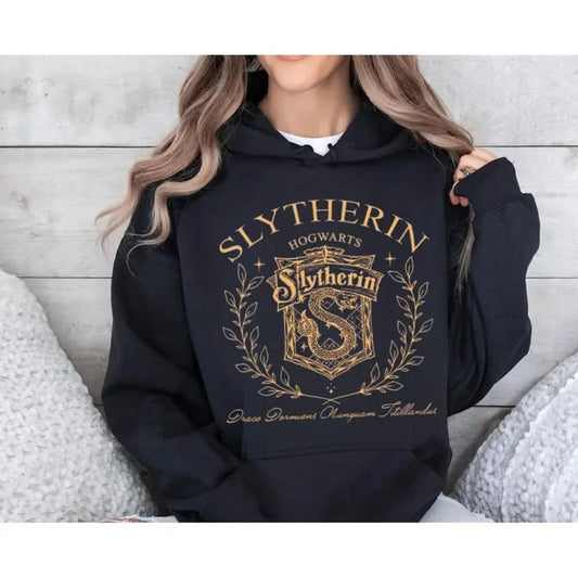Slytherin Hogwarts Tshirt, Hp Wizard School Shirt, Universal Studios T Shirt, Vintage Wizard House Hoodie, Hogwarts House Sweatshirt, Unisex Sweater Pullover Tee