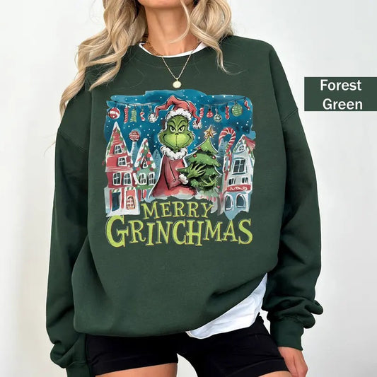 Small Town Christmas Sweatshirt, Merry Grichmas Shirt, Retro Christmas Tee, Grichmas shirt, Xmas Gift