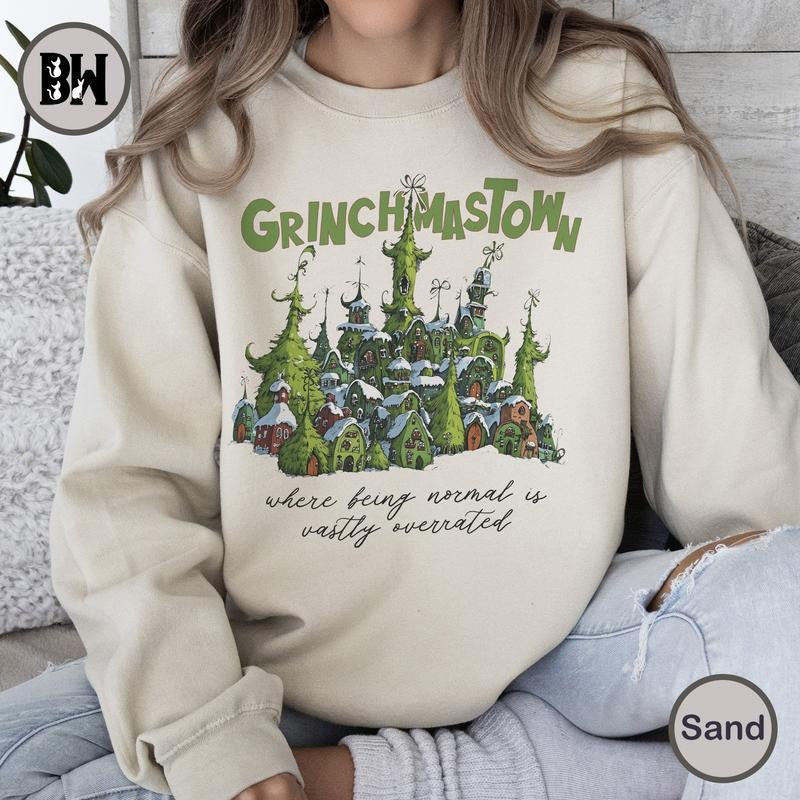 Small Town Grinchmas Sweatshirt, Merry Grinchmas Shirt, Funny Christmas Grinchh, Retro Christmas Characters, Christmas Shirt