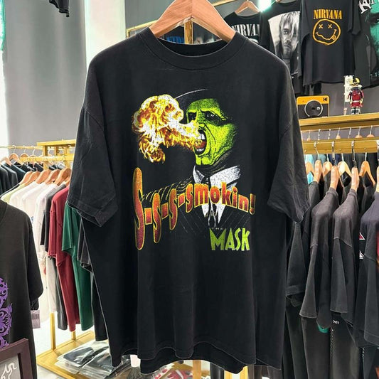 Smokin' Mask Vintage  Black T-Shirt Unisex Shirt Gift for him, Gift for her, Gift for fan