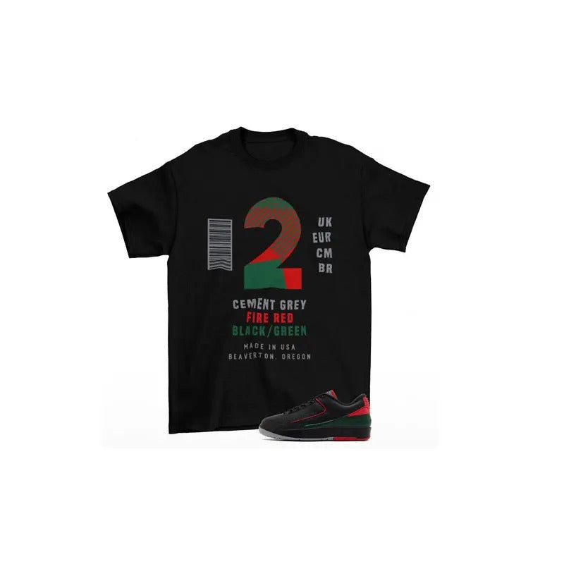 Sneaker Label Shirt to Match Jordan 2 Retro Low Christmas DV9956-006 Classic Menswear T-Shirt Top Shorts Jeans Underwear