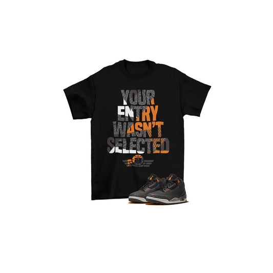 Sneaker Raffle Shirt Black to Match Jordan 3 Retro Fear CT8532-080 Cotton Casual Crew Neck Slim-fitting Plain Floral Striped Black Classic Menswear 3000 BC clothes