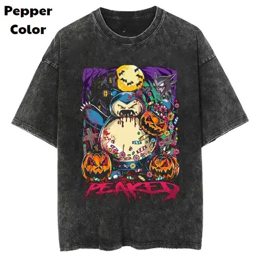 Snorlax Horror Vintage Tee, Snorlax T-Shirt, Pokemon Graphic Tees, Pokemon Shirt, Unisex Anime Shirt, Menswear Womenswear Streetwear