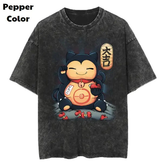 Snorlax Lucky Vintage Tee, Snorlax T-Shirt, Pokemon Graphic Tees, Pokemon Shirt, Unisex Anime Shirt, Menswear Womenswear Streetwear