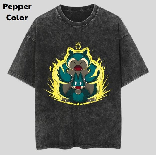 Snorlax Push Vintage Tee, Snorlax T-Shirt, Pokemon Graphic Tees, Pokemon Shirt, Unisex Anime Shirt, Menswear Womenswear Streetwear