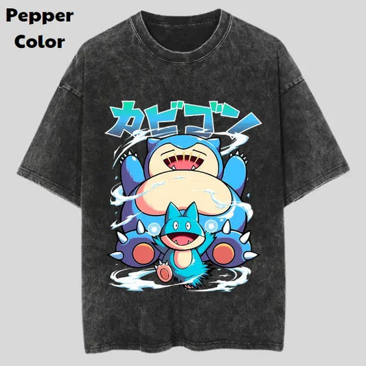 Snorlax Vintage Tee, Snorlax T-Shirt, Pokemon Graphic Tees, Pokemon Shirt, Unisex Anime Shirt, Menswear Womenswear Streetwear