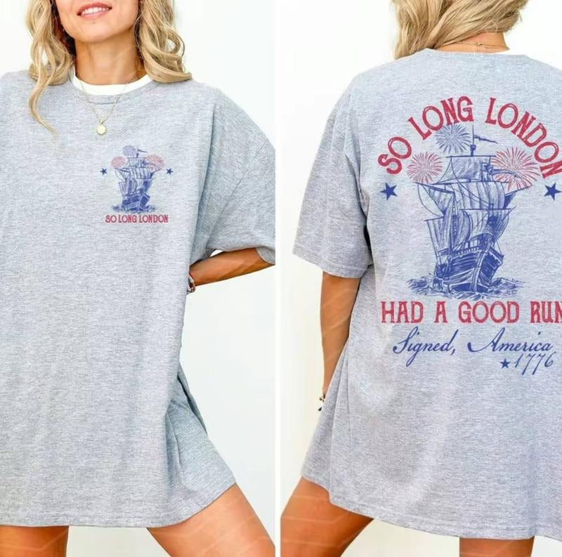 So Long London 4th of July Two Sides Shirt, Fourth Of July Shirt, July 4th Shirt