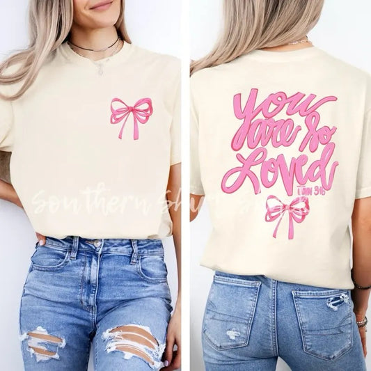 So loved John 316 t shirt | Bible verse t shirt | Christian t shirt | Ivory comfort colors t shirt