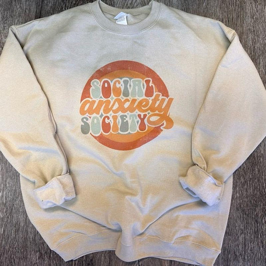 Social Anxiety Society Sweatshirt - Social Anxiety Club Tee - Retro Tee - Retro Sweatshirt