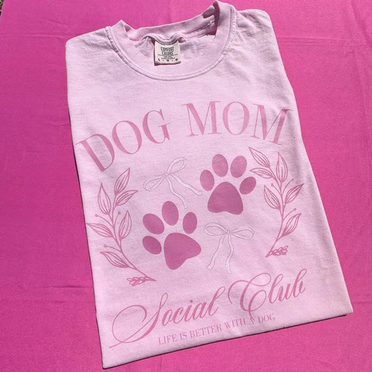 Social Dog Mom Club Comfort Colors T-Shirt