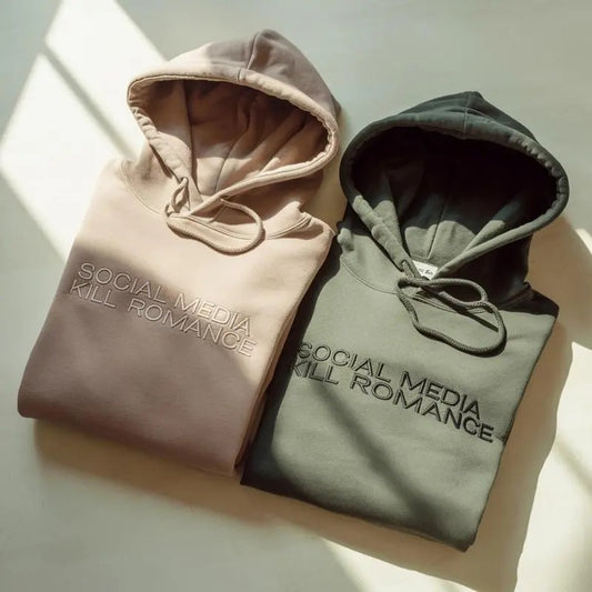 Social Media Killedd Romance Embroidered Sweatshirt | Classic Unisex Sweatshirt | Social Media Romance Hoodie Unisex T-Shirt