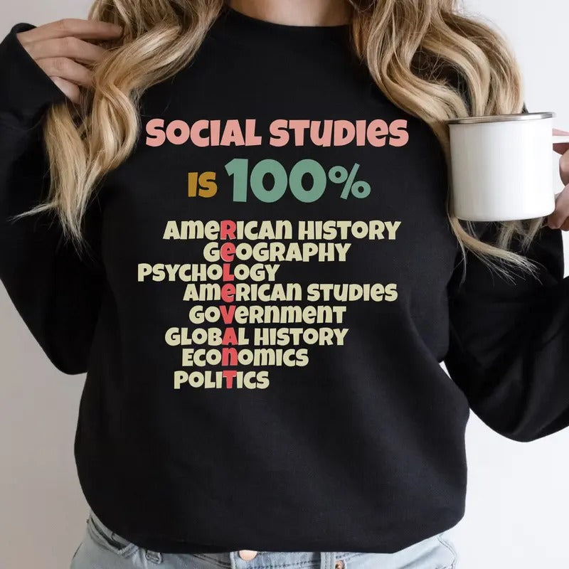 Social Studies is Relevant, History Teacher Shirt, Teacher Gift, Teacher Shirts, History Buff Sweater, Patriotic Pullover, Funny Tee