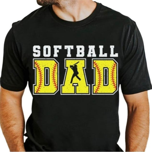 Softball Dad Shirt, Softball Daddy, Retro Sports Dad T-shirt, Softball Shirt, Father's Day Gift