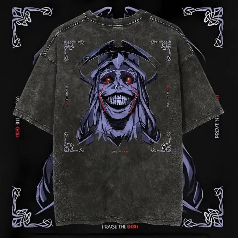 Solo Leveling Anime Heavy Dyenomite Mineral Wash Tee Inspired T-shirt  Manga Gifts Anime Gifts Anime Inspired Gym wear Cotton Menswear