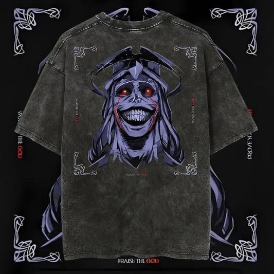 Solo Leveling Anime Heavy Dyenomite Mineral Wash Tee Inspired T-shirt  Manga Gifts Anime Gifts Anime Inspired Gym wear Cotton Menswear