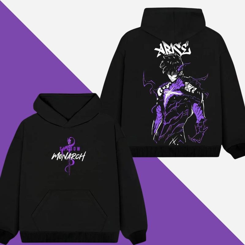 Solo Leveling Shirt, Shadow Monarch Hoodie, Sung Jin-Woo Graphic Tee, Power & Darkness, Classic Cotton Hoodie, Ultimate Hunter