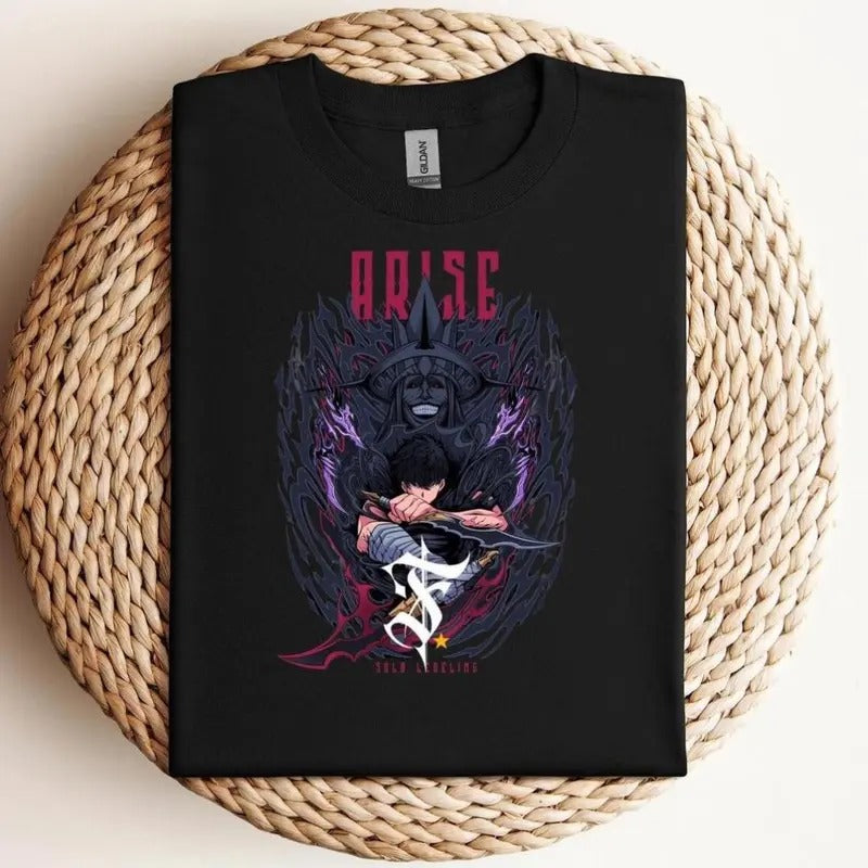 Solo Leveling Shirt, Sung Jinwoo Shirt, Anime Graphic Tees, Full Color Range, Find Your Perfect Shade, Full Size Options