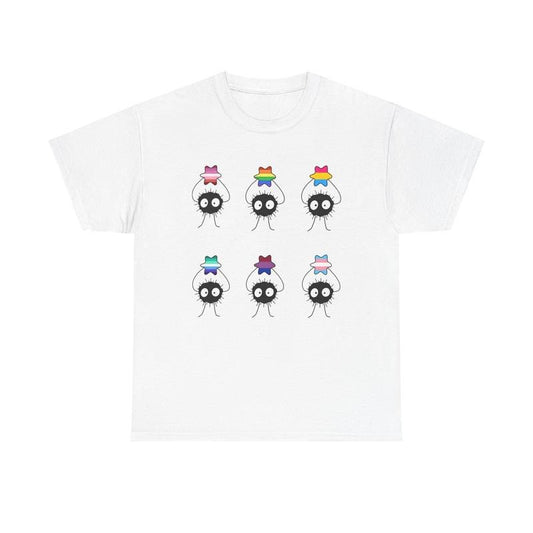 Soot Sprite Pride Star Tee, Cute LGBT Anime Shirt, Anime Pride Tee, Kawaii Ghibli-Inspired Pride Shirt