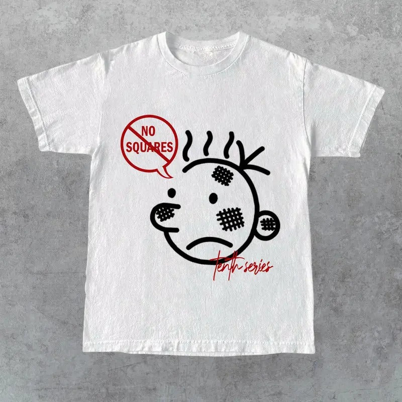 Sopula Casual No Squares Retro Street Pattern Cotton T-Shirt, Gift for Her, Gift for Him, Gift for Friend