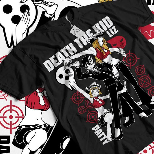 Soul Eater T-Shirt S-4XL Death the Kid Japanese Anime Black Star Gift Shirt Tshirt S-4XL Cotton Fabric