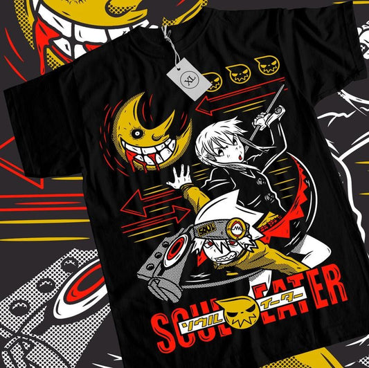 Soul Eater T-Shirt S-4XL Death the Kid Japanese Anime Manga Black Star Shirt Tshirt S-4XL