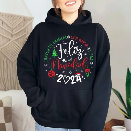 Spanish Merry Christmas Shirt, Feliz Navidad 2024 Tees, Christmas Family Matching, Spanish Family Xmas Sweatshirt, Cute Christmas 2024 Hoodie, Unisex Sweater Pullover Tee