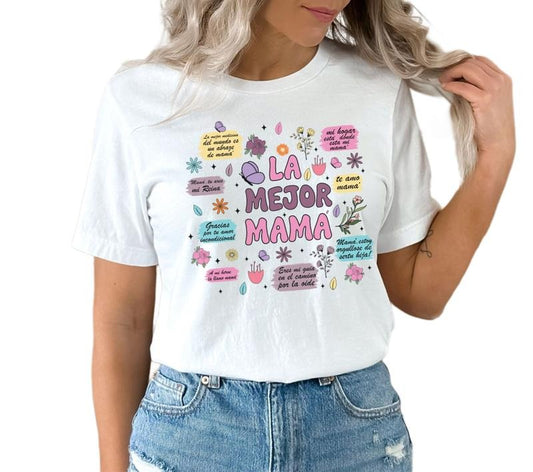Spanish Mothers Day Shirt, Retro Madre Tee, Mother's Day Gift, Mama Daily Quotes Shirt, Retro Inspirational Mama Tee, Unisex Short Sleeve Tee, mom life Crewneck Top